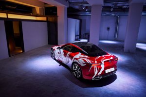 LEXUS LC500h Art Car,  el modelo ganador, inspirado en la fluidez, en la velocidad y en la técnica y el detalle