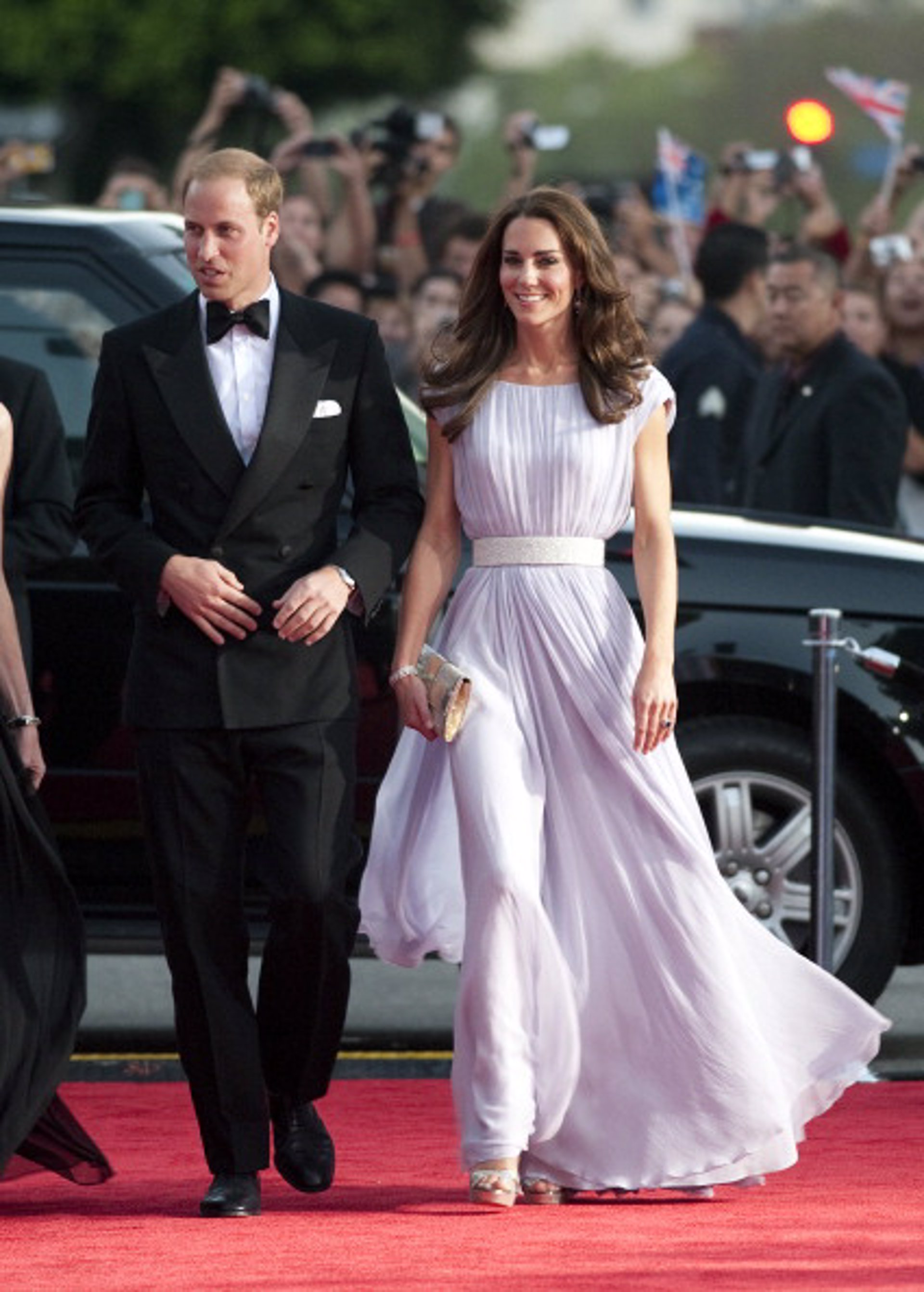 Kate Middleton con vestido vaporoso en los Bafta 2017