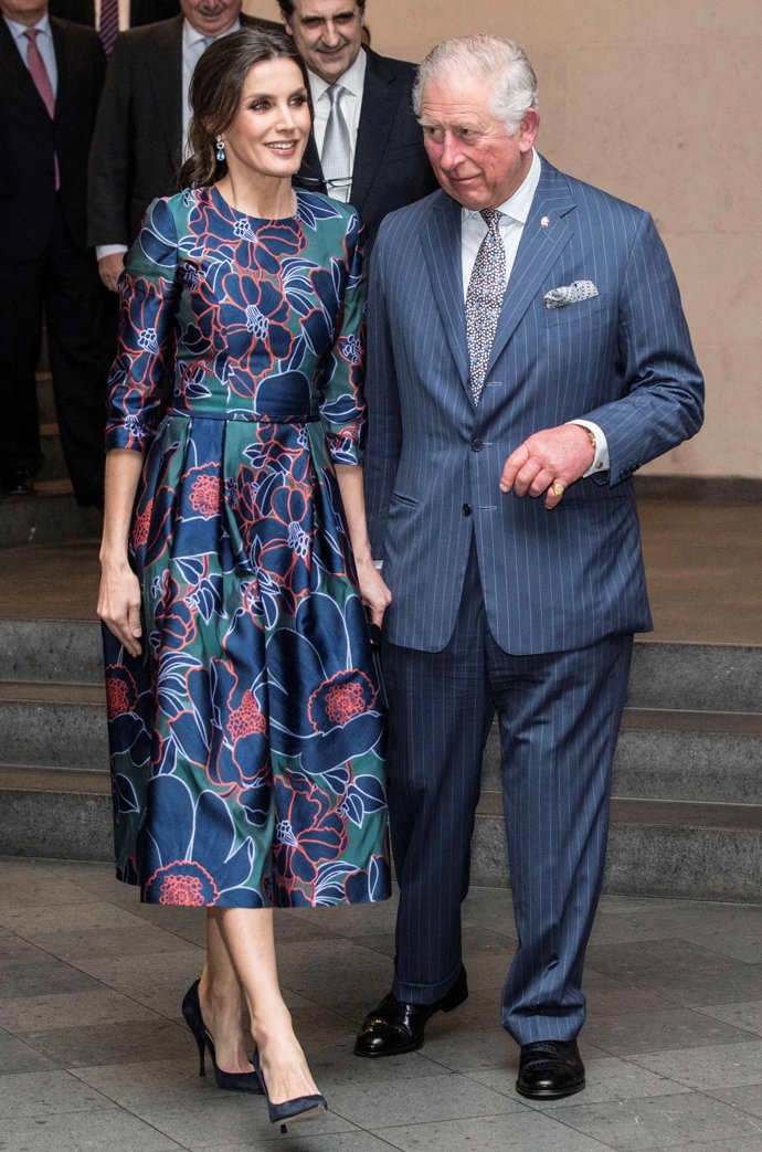 Reina Letizia de Carolina Herrera en Londres