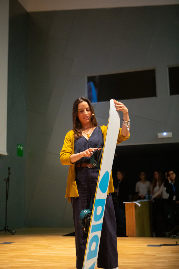 La snowboarder Queralt Castellet en el 100 aniversario de Danone con The Love Behind Food Summit