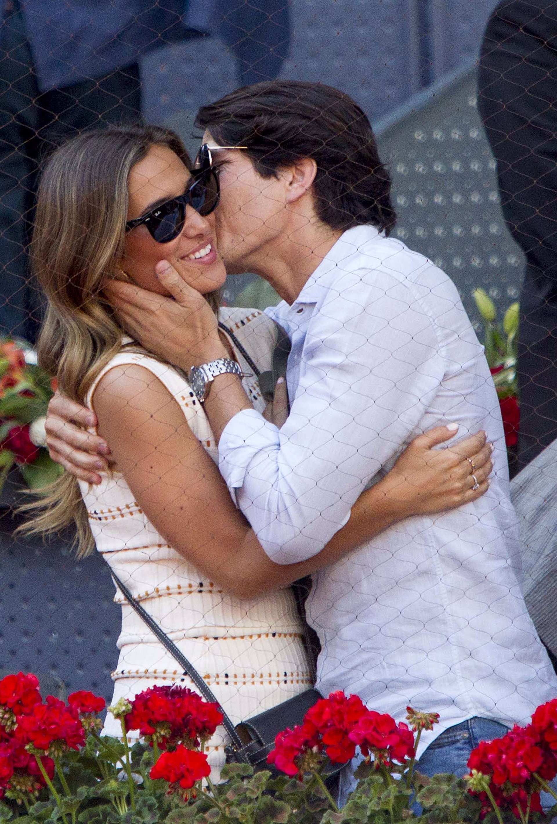 Pablo López y su novia, muy cariñosos en las gradas del Open de tenis