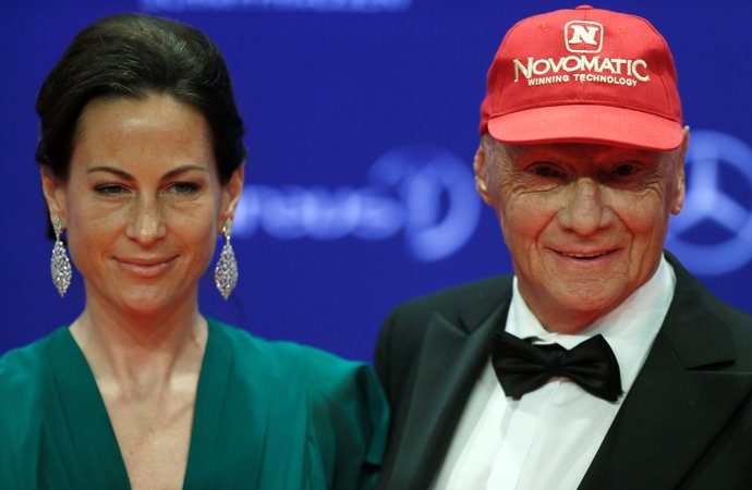 Niki Lauda y su mujer Birgit en los Premios Laureus