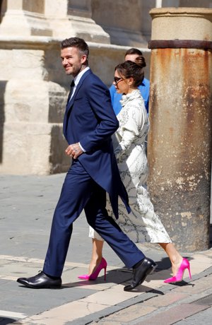 David y Victoria Beckham, los más aclamados en la boda de Sergio Ramos y Pilar Rubio
