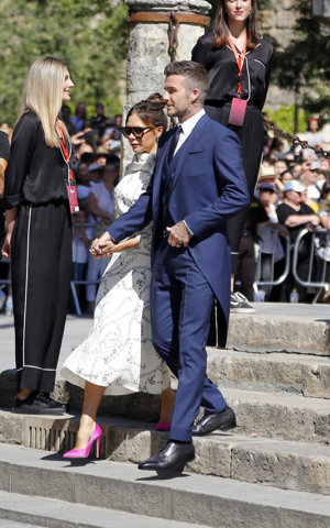 David y Victoria Beckham, los más aclamados en la boda de Sergio Ramos y Pilar Rubio