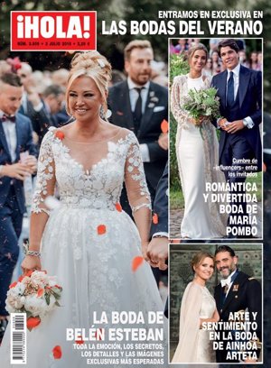 La portada de Belén Esteban en la revista 'Hola' junto a María Pombo y Ainhoa Arteta