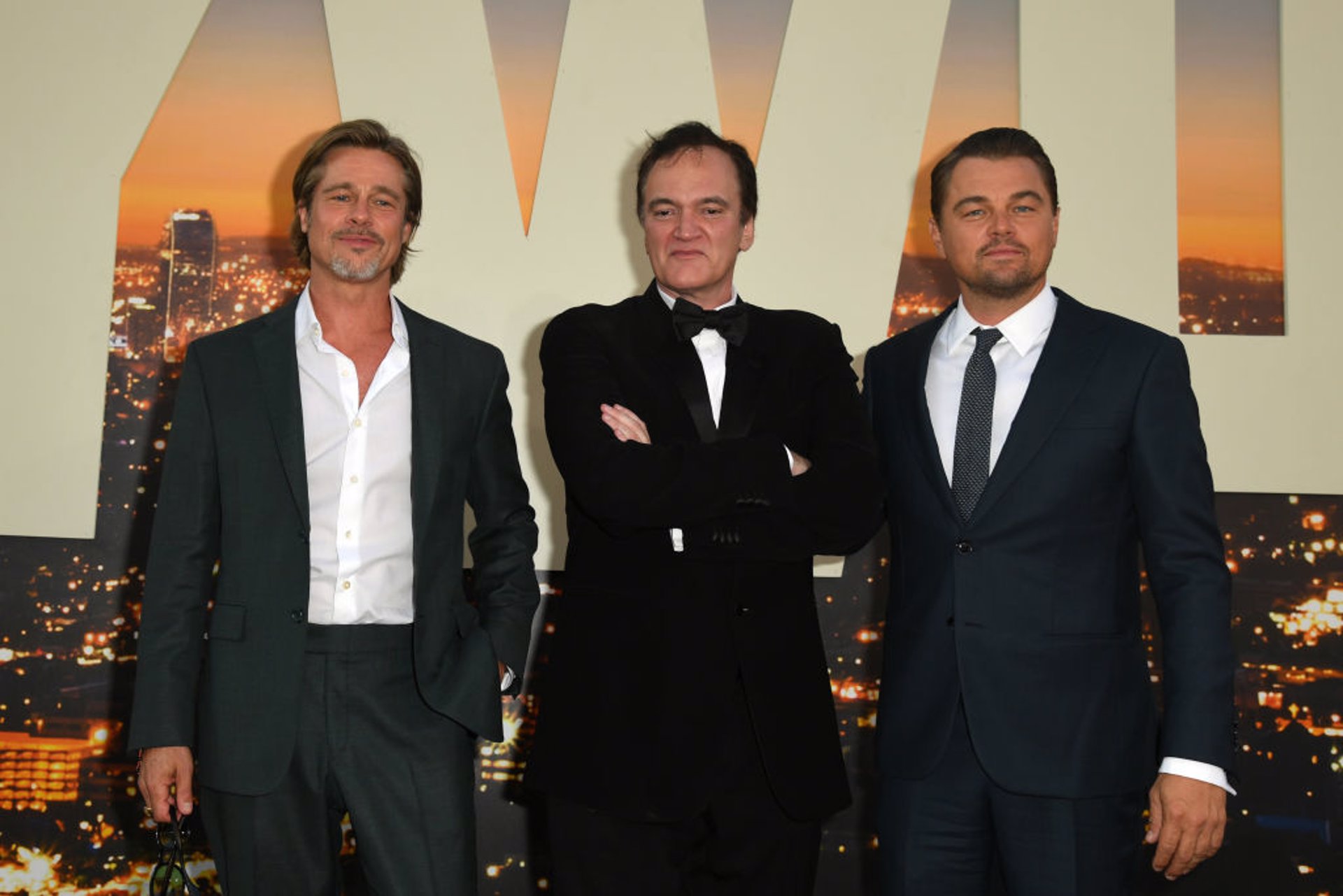 Quentin Tarantino, Leonardo DiCaprio y Brad Pitt