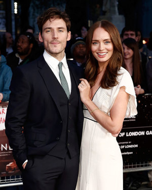Sam Claflin y Laura Haddock en la gala 'Their Finest'