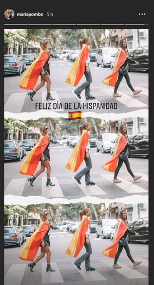maría pombo dia de la hispanidad como portada de los beatles