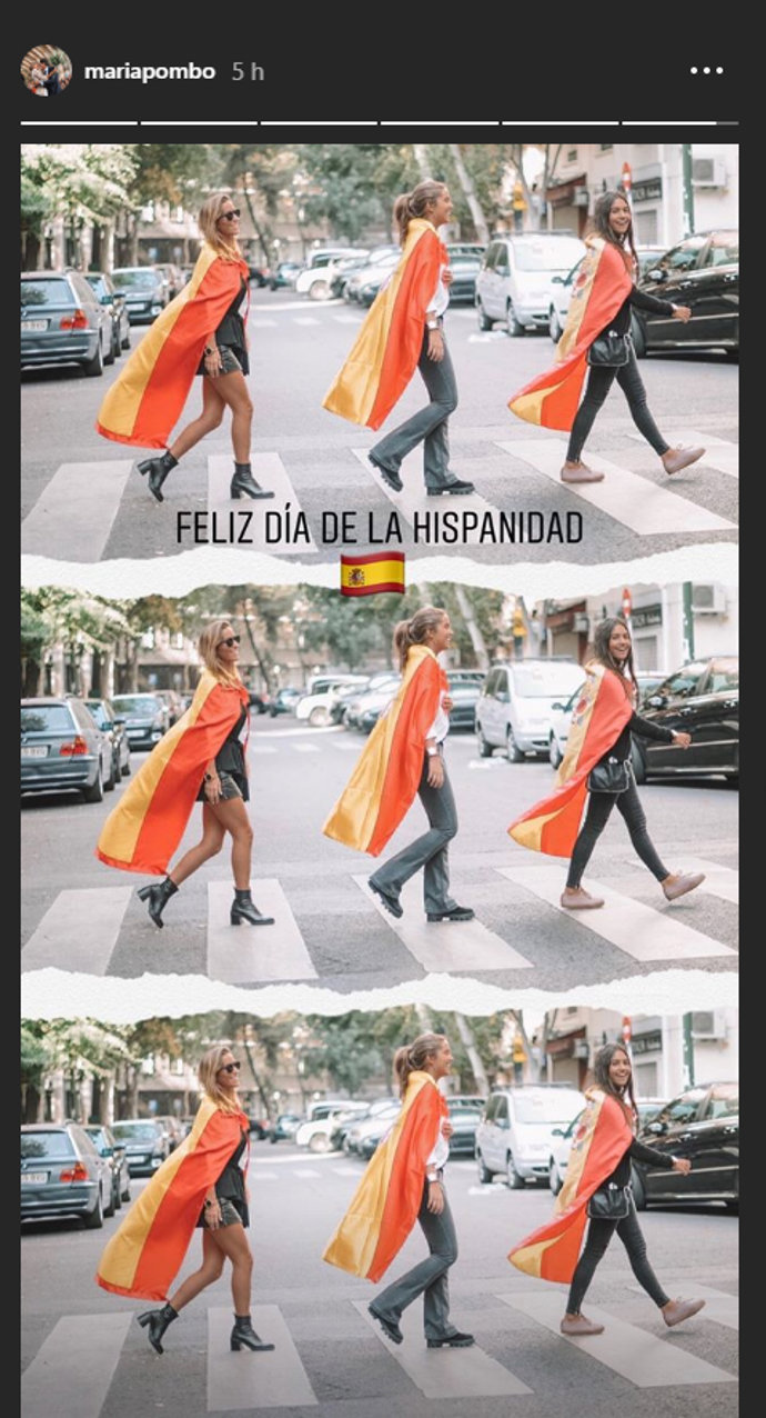 maría pombo dia de la hispanidad como portada de los beatles