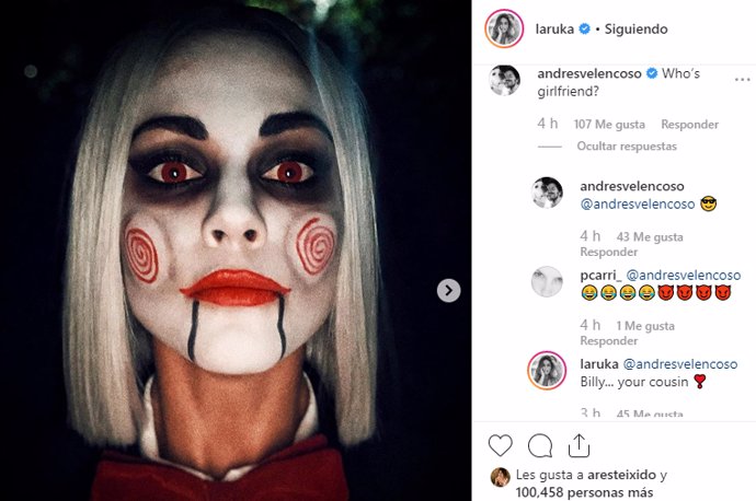 Andrés Velencoso celoso de Lara Alvarez en Halloween