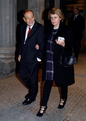 Javier Solana y su mujer Concepción Giménez Díaz  en la medalla de honor 2019 al Museo del Prado