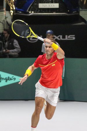 Rafa Nadal, en la semifinal de la Copa Davis 2019