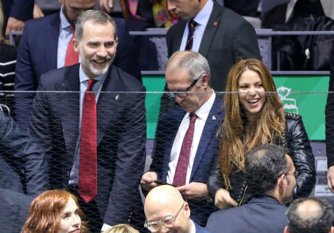 El Rey Felipe VI compartió la final de la Copa Davis con Shakira y Piqué donde compartieron comentarios, emoción y celebración
