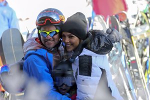 Bisbal y Rosanna Zanetti, dos auténticos enamorados en la nieve