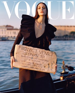 vogue italia febrero para ayudar a Venezia