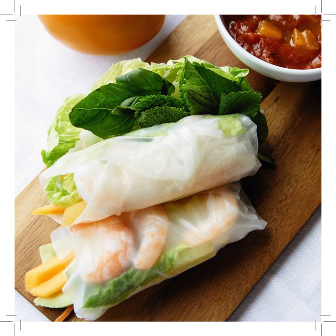 receta kaki rollitos vietnamitas