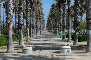 Semana Santa 2020 playa de Valencia, ejemplo de una de las tantas,  vacías por el confinamiento por el COVID-19