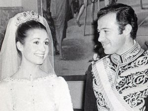 Carmen Martínez Bordiú y su primer marido Alfonso de Borbón y Dampierre