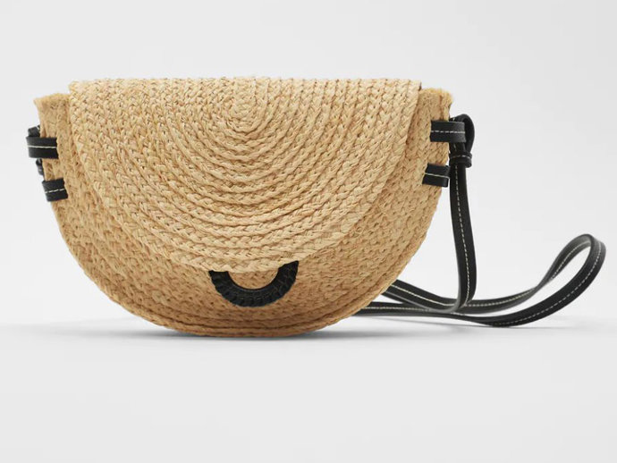 Bandolera rafia Zara