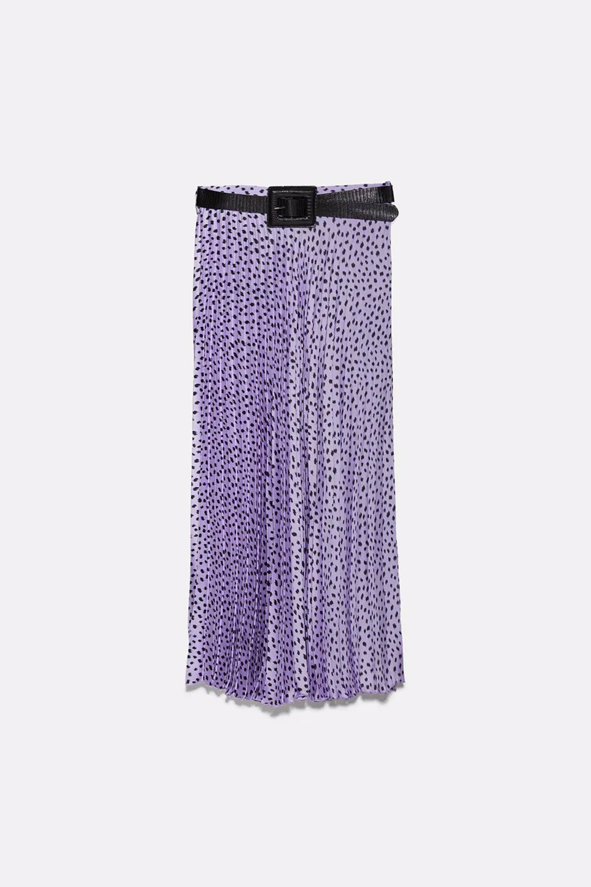 falda plisada cinturón Zara 29,95 €