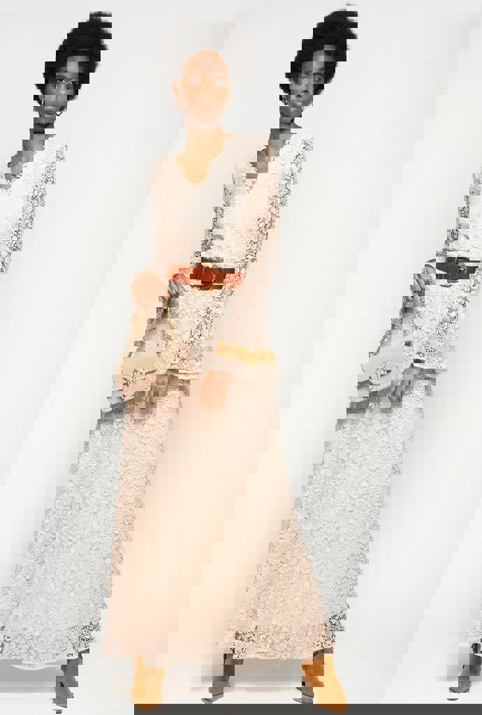 Vestido largo macramé Pinko 435 €