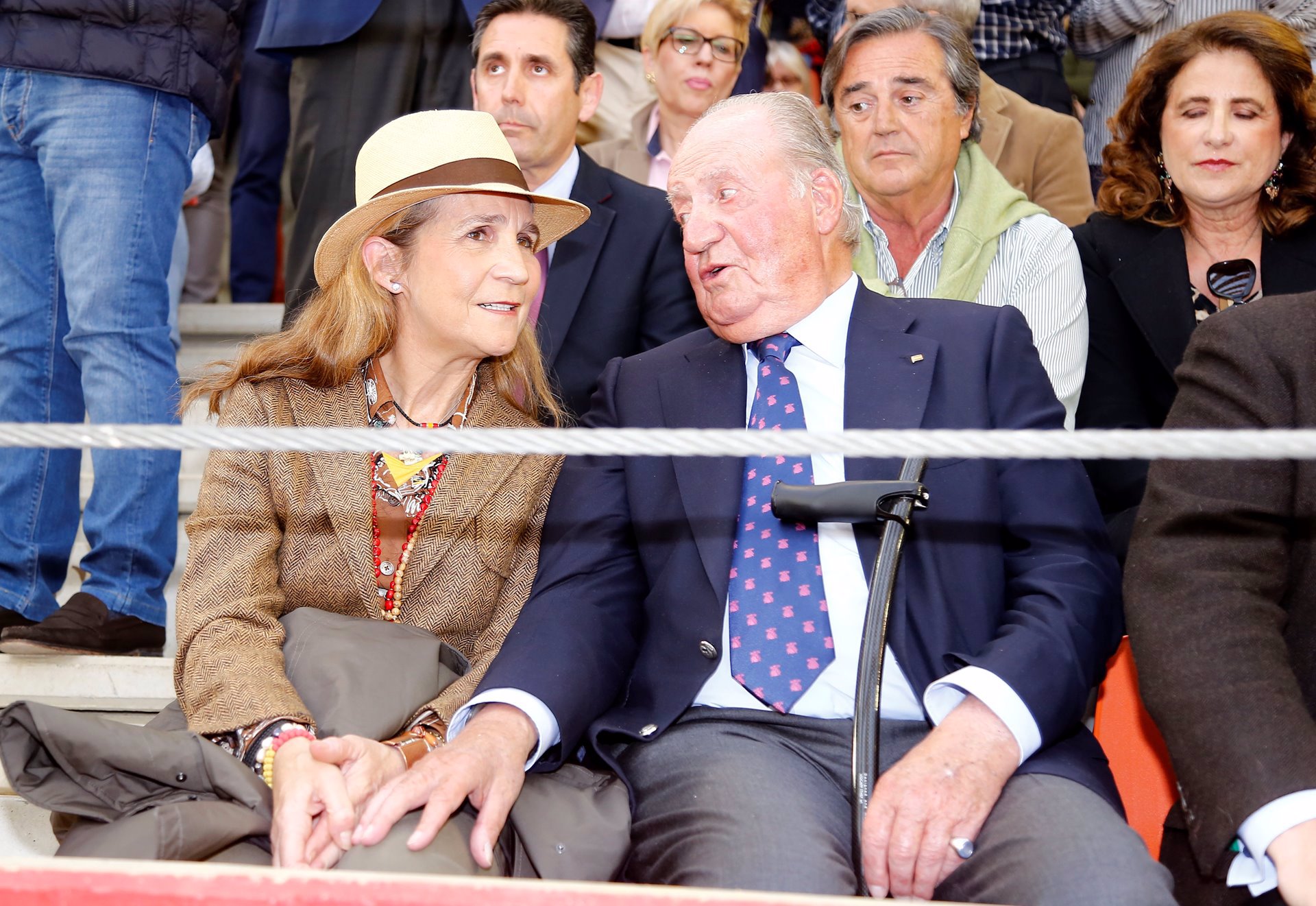 La Infanta Elena y el Rey Juan Carlos en Las Ventas