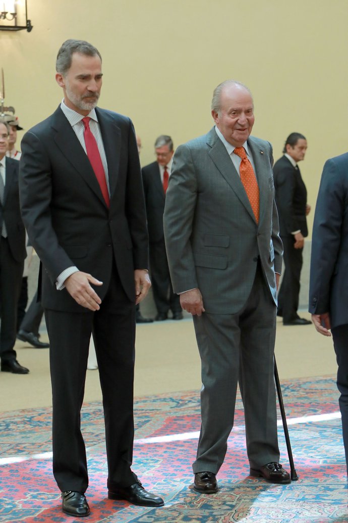 Los Reyes Don Felipe y Don Juan Carlos