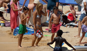 La extenista está disfrutando de unas vacaciones familiares en España