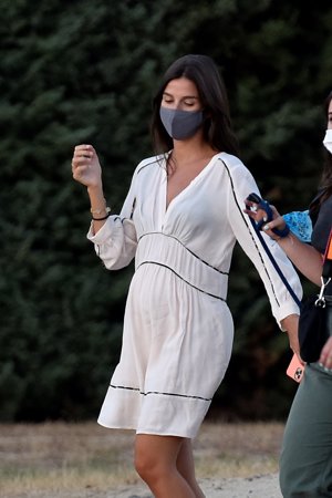 La modelo no se quitó en ningún momento la mascarilla obligatoria a causa del coronavirus