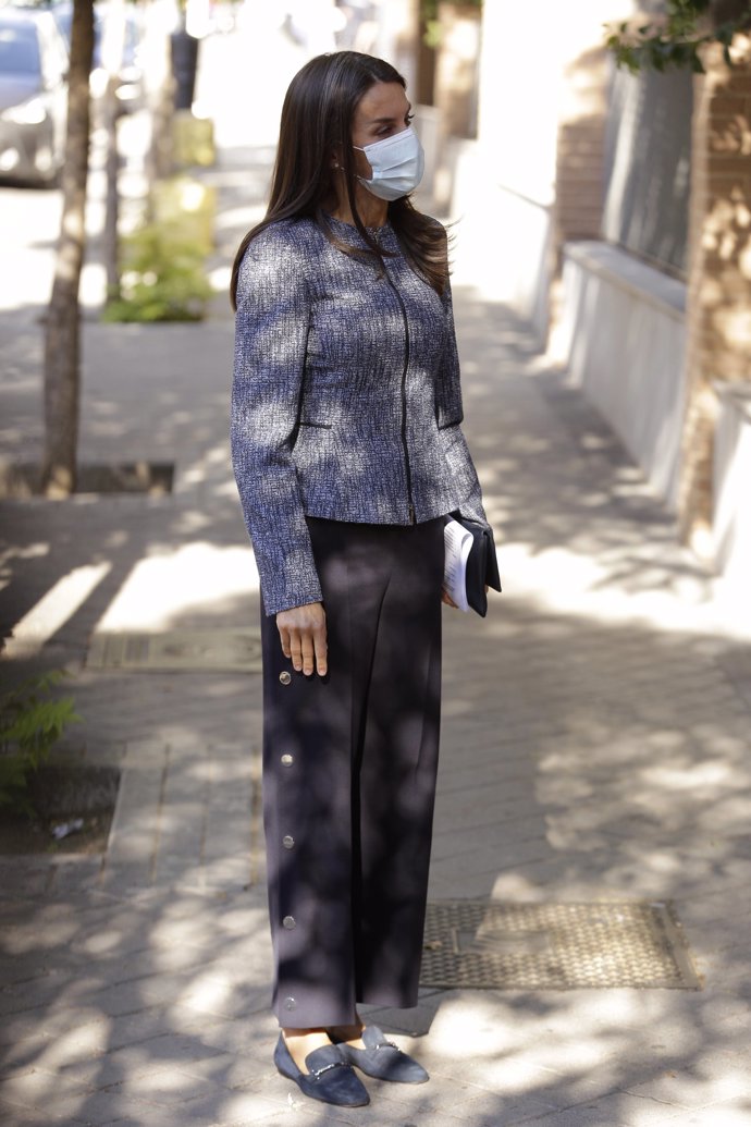Doña Letizia, con su look más sobrio