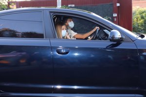 Leonor ocupaba el asiento de atrás mientras Sofía iba delante, al lado de doña Letizia