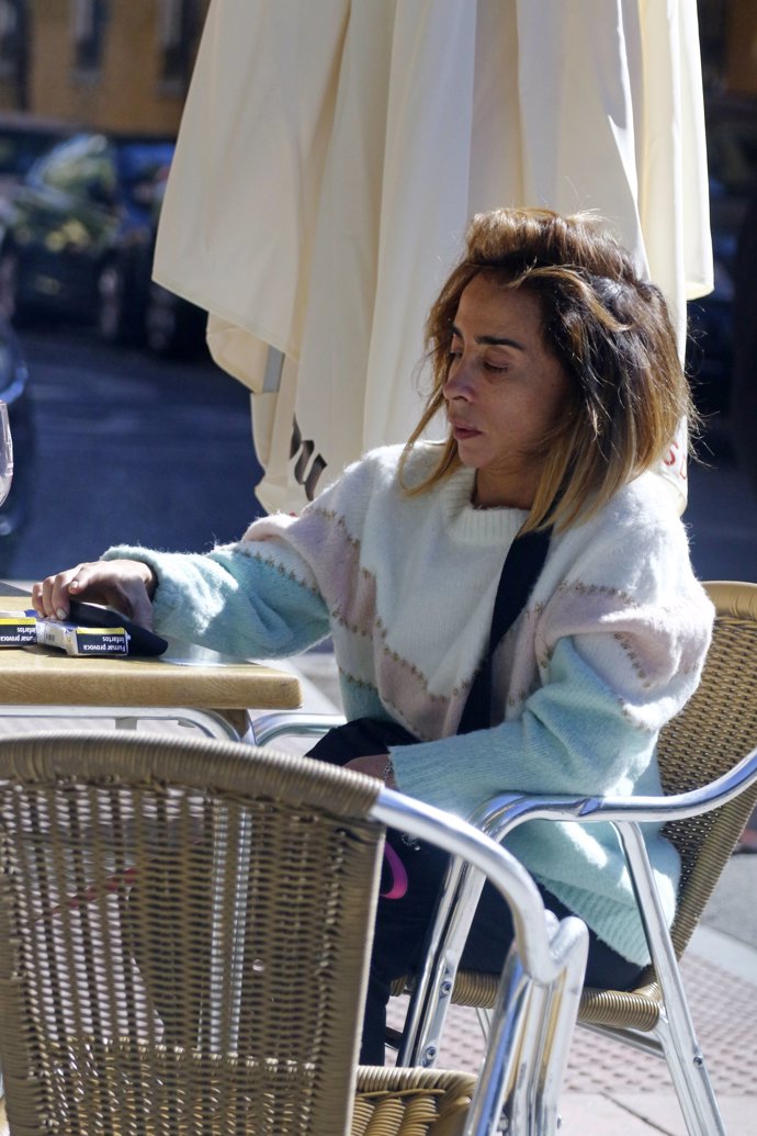 María Patiño, con un look algo desaliñado
