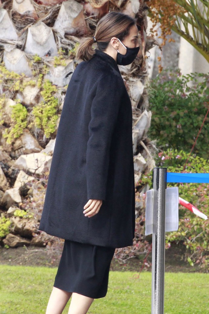 Tamara Falcó, a su llegada al tanatorio