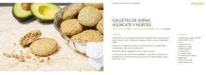 Receta de Galletas de aguacate, avena y nueces, de 
