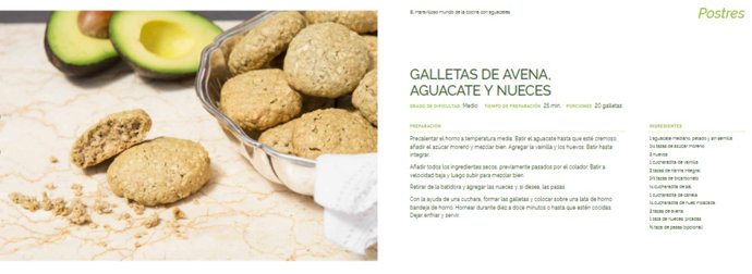 Galletas de aguacate