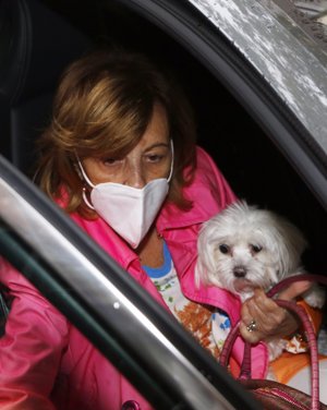 Teresa Campos, con su perrito