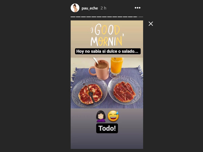 Desayuno compartido por Paula Echevarría
