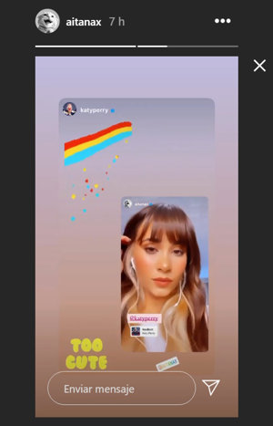 Katy Perry ha reposteado una publicación de Aitana Ocaña