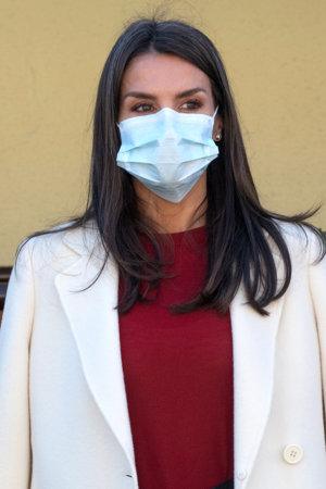 La monarca, a su llegada a la Sede del Patronato de Discapacidad