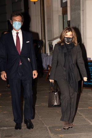 Xandra Falcó a su llegada al Teatro Real