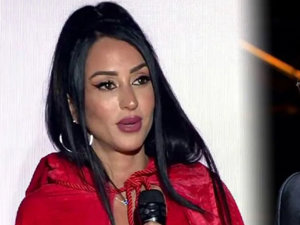 Aurah Ruiz anoche, tras su debut en 