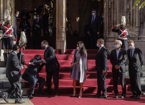 El empresario Vicente Boluda se ha caído delante de la monarca