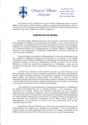 Comunicado emitido por los abogados de Kiko Rivera