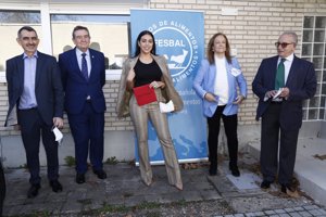 Georgina ha viajado a Madrid para asistir al Banco de Alimentos