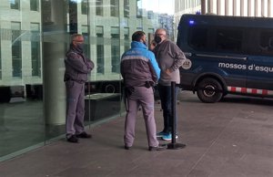 Josep María Mainat, a  su llegada a los juzgados