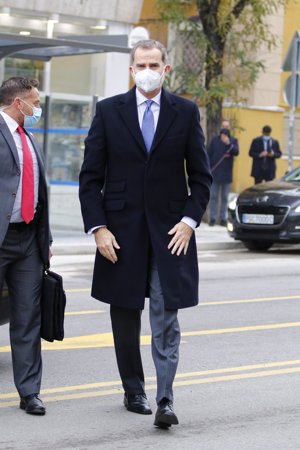 El Rey Felipe a su llegada al acto