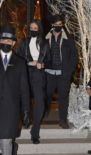 Victoria Federica y Jorge Bárcenas, a su salida de la fiesta