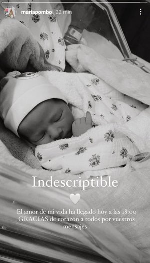 María Pombo y Pablo Castellano dan la bienvenida a Martín, su primer hijo