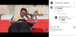 Enrique Ponce y Ana Soria intercambian mensajes de amor por redes sociales