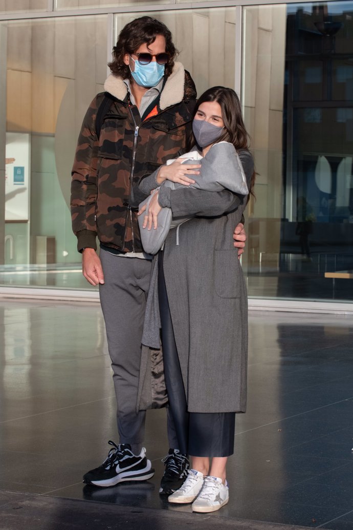 Feliciano López y Sandra Gago con su hijo Darío